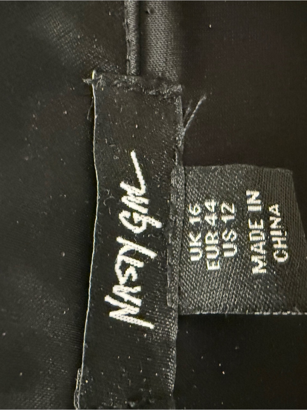 Nasty Gal Black Satin Tie-Front Long Sleeve Blouse - Picture 8 of 8